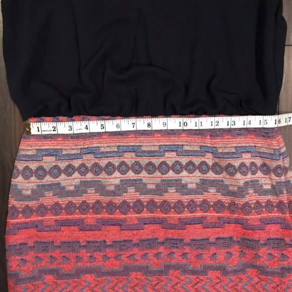 Anthropologie Greylin Soraya twofer chiffon tweed Tapestry blouson dress medium - Picture 6 of 12